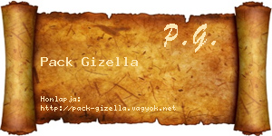 Pack Gizella névjegykártya
